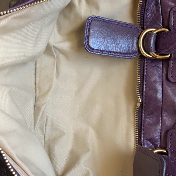 Vintage Chloe Purple Leather Shoulder Bag - Picture 3 of 16